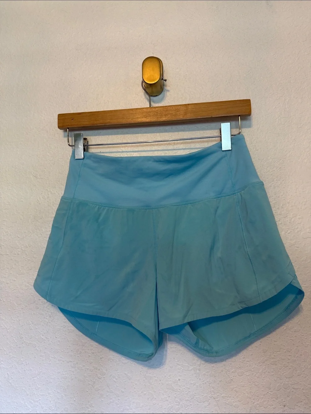 New nwot Lululemon Speed Up High-Rise Shorts Cyan Blue 4